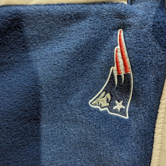 NWT New England Patriots authentic NFL zip jacket coat men's large blue Football - Picture 8 of 12